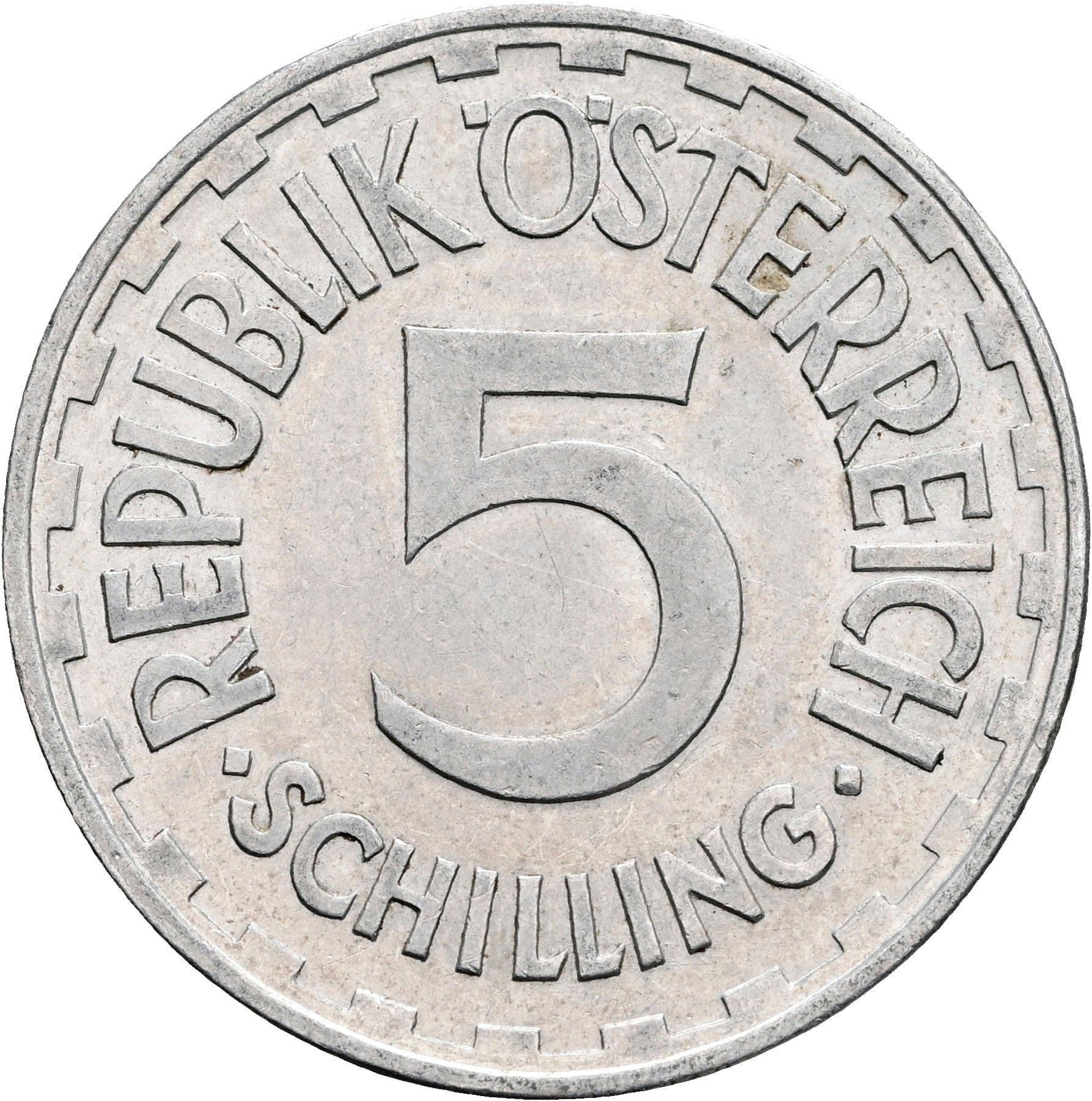 5 Schilling 1952 – Vorderseite