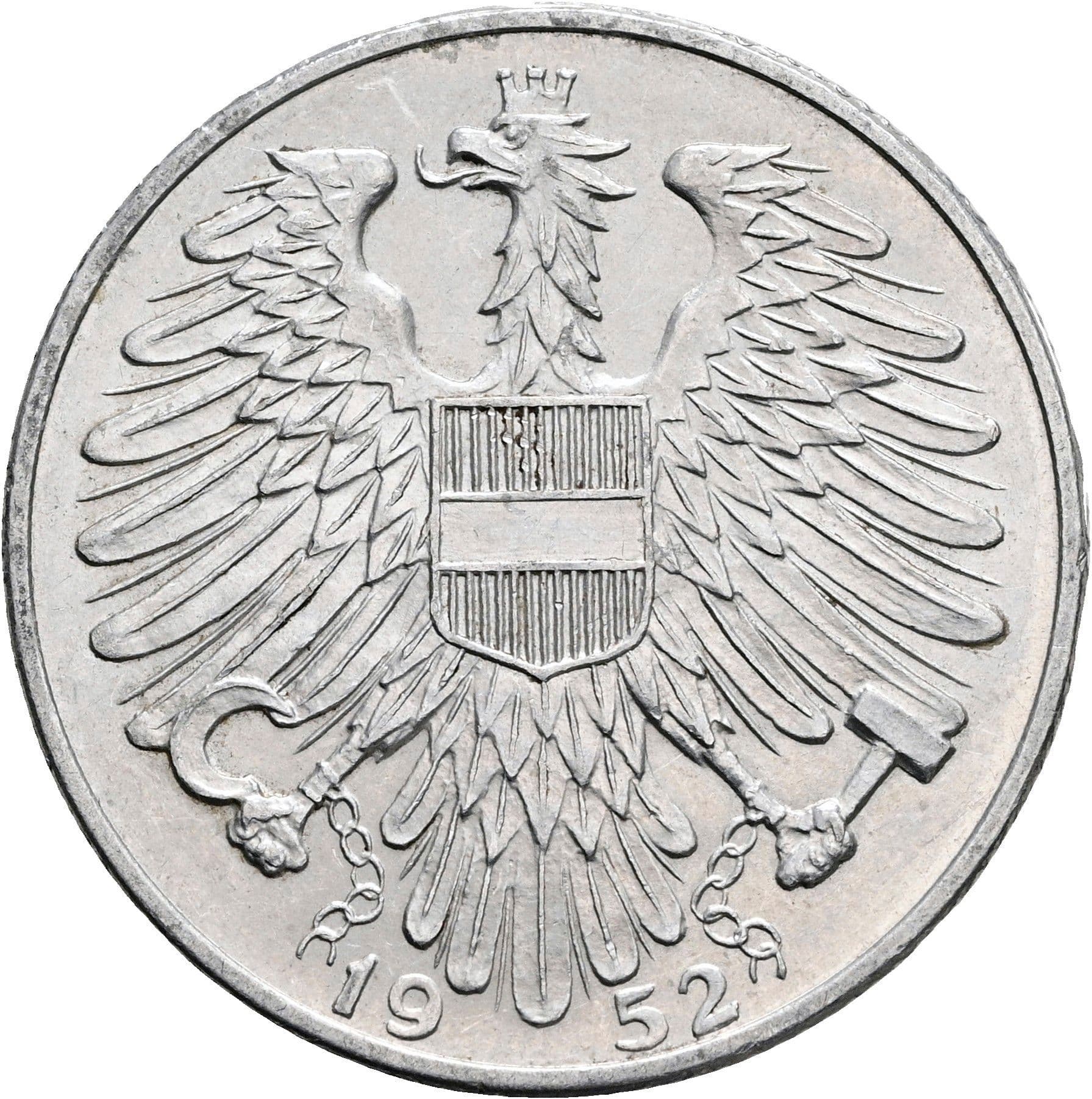 5 Schilling 1952 – Rückseite