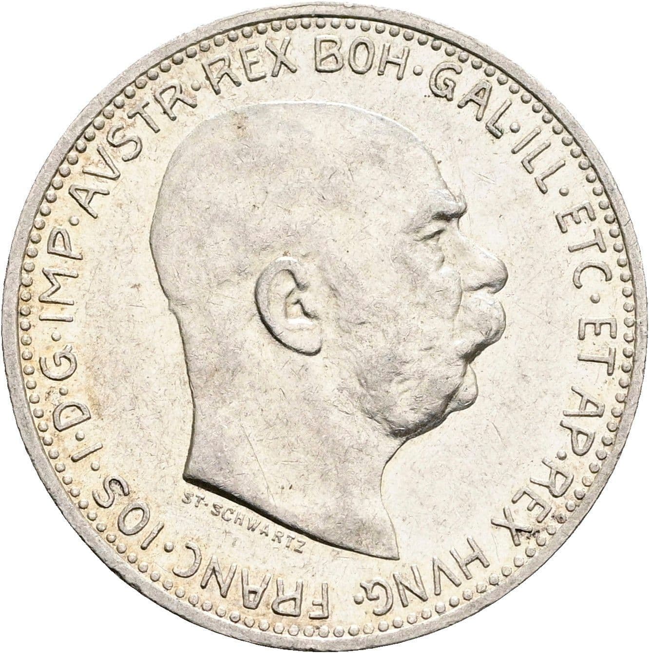 1 Krone Franz Joseph I. 1848-1916 1914 – Vorderseite