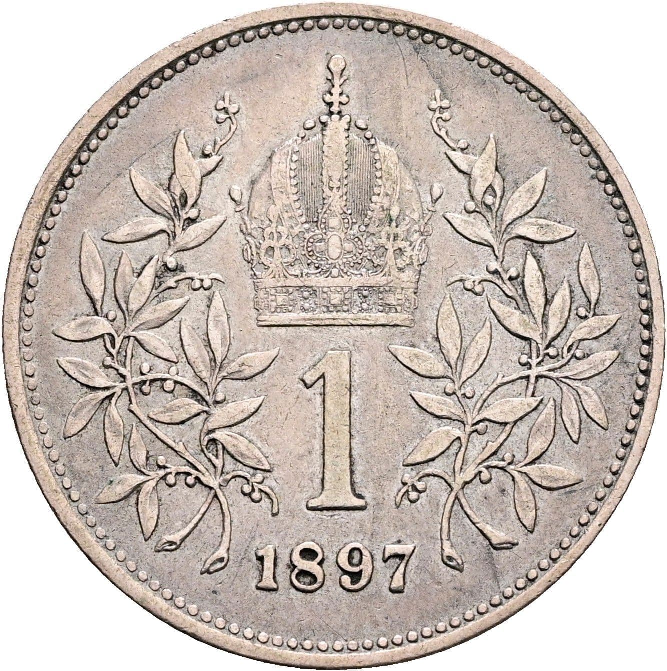 1 Krone Franz Joseph I. 1848-1916 1897 – Rückseite