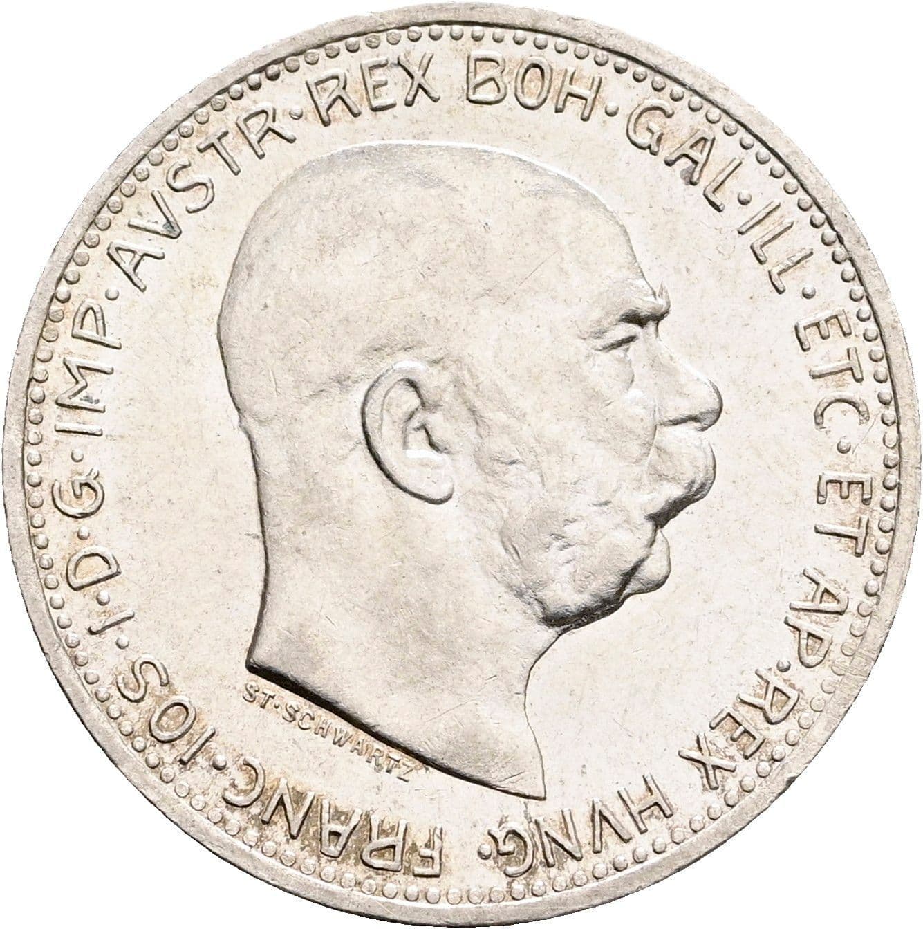 1 Krone Franz Joseph I. 1848-1916 1913 – Vorderseite