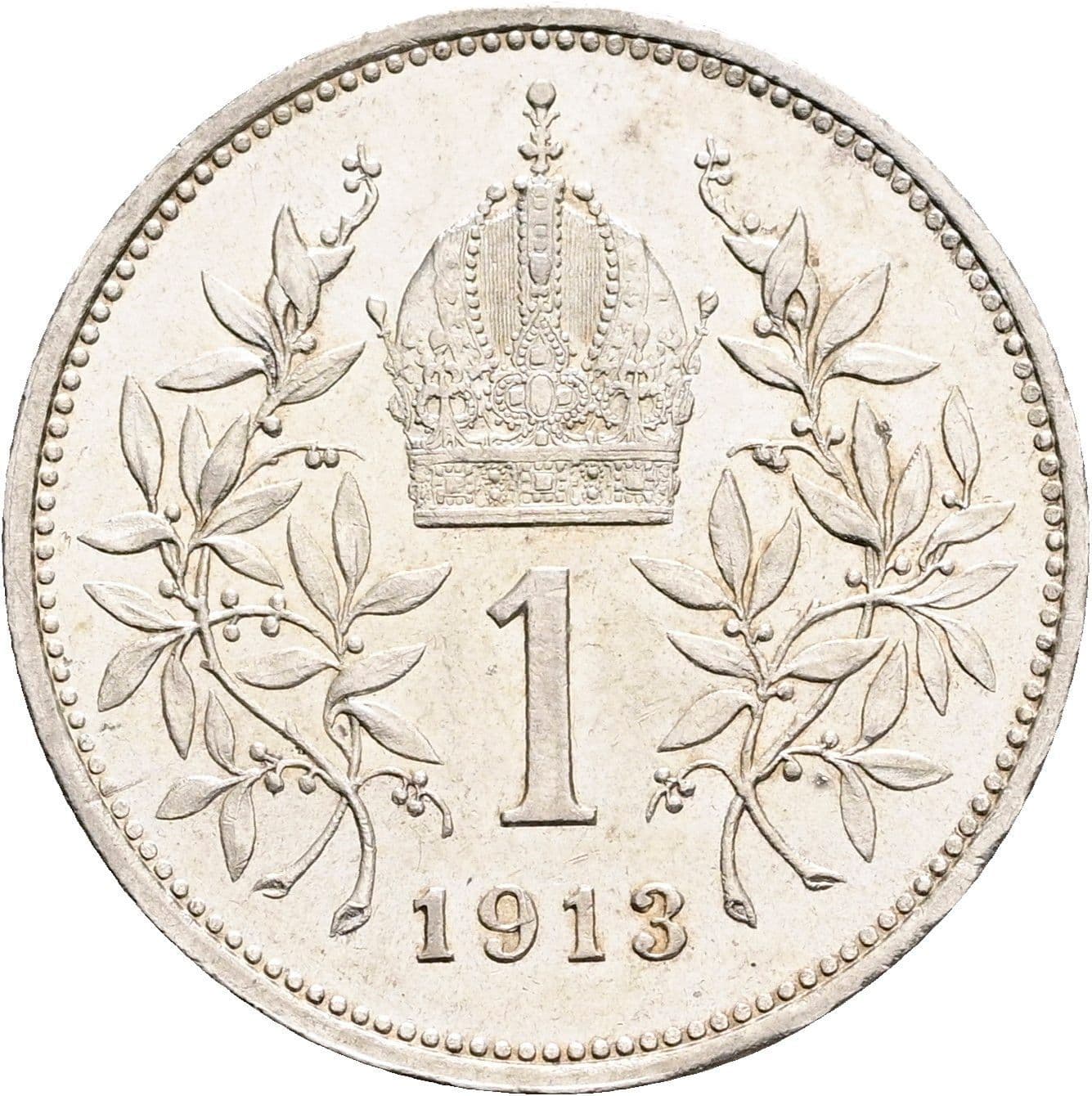 1 Krone Franz Joseph I. 1848-1916 1913 – Rückseite
