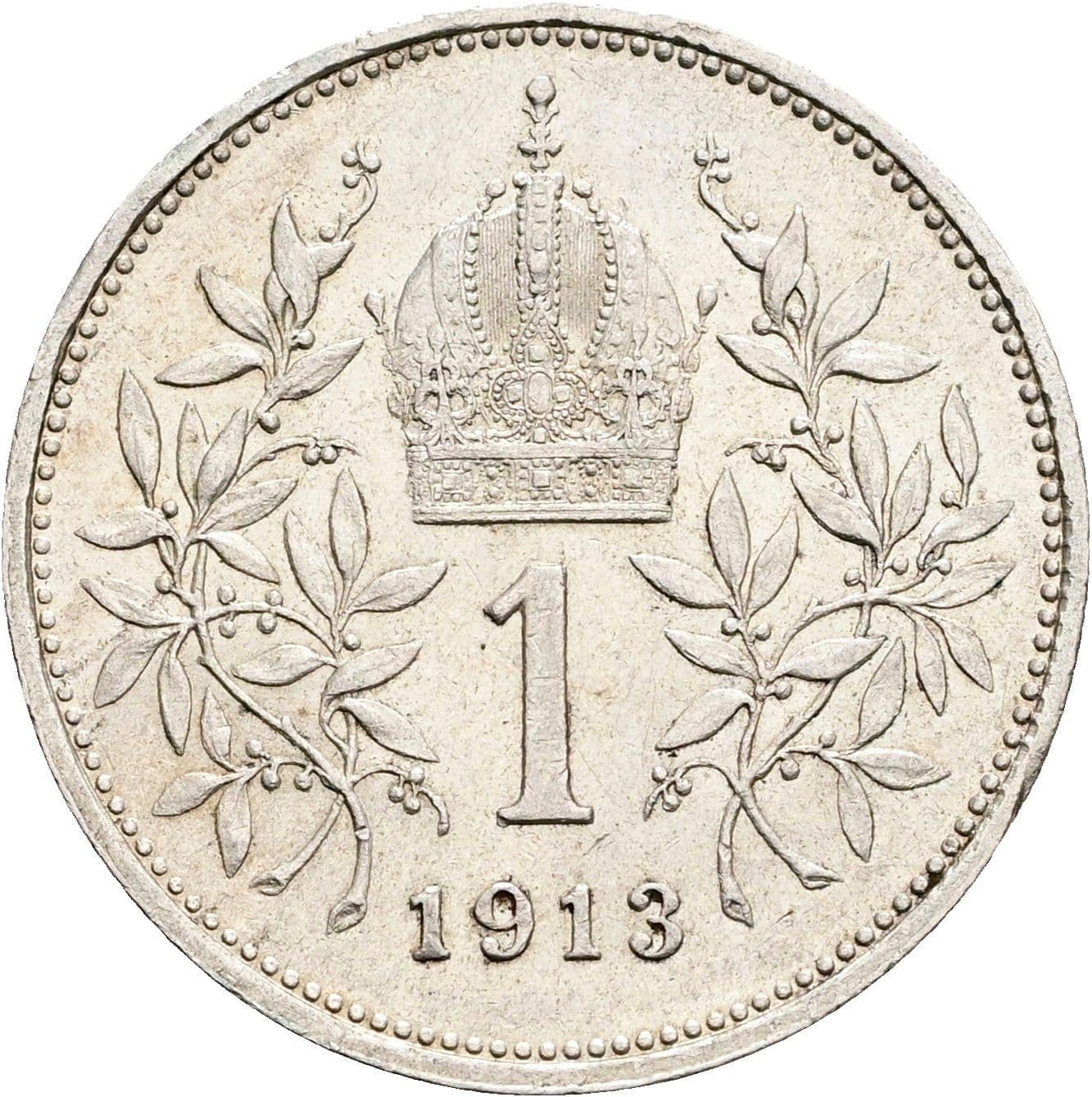 1 Krone Franz Joseph I. 1848-1916 1913 – Rückseite