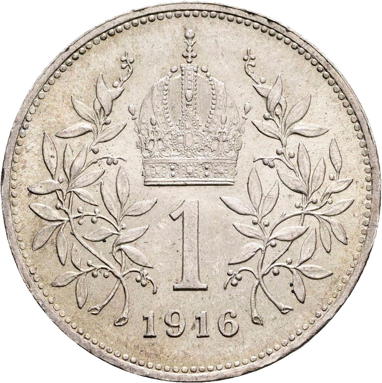 1 Krone Franz Joseph I. 1848-1916 1916 – Rückseite
