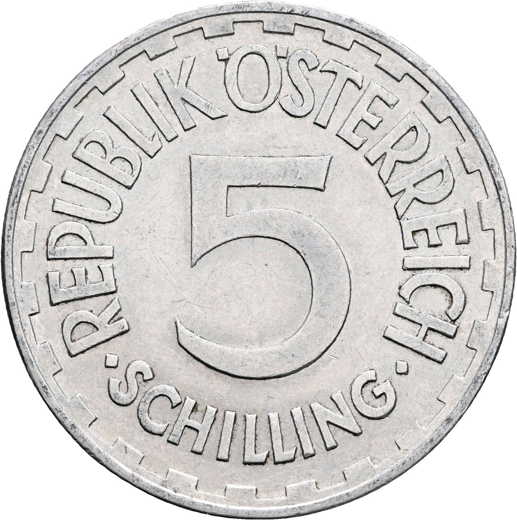 5 Schilling 1952 – Vorderseite