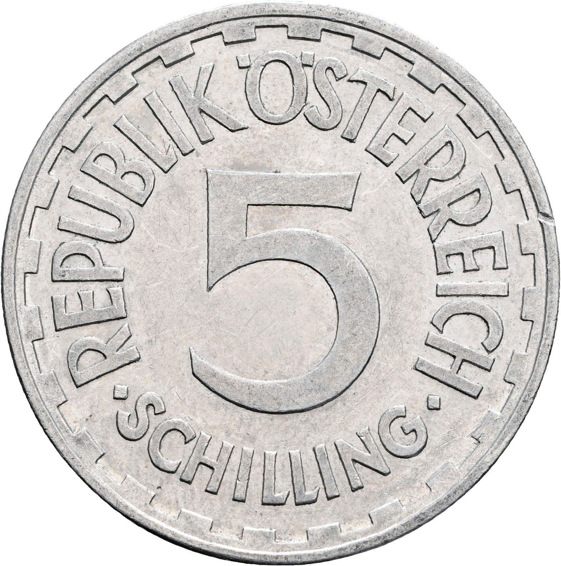 5 Schilling 1952 – Vorderseite