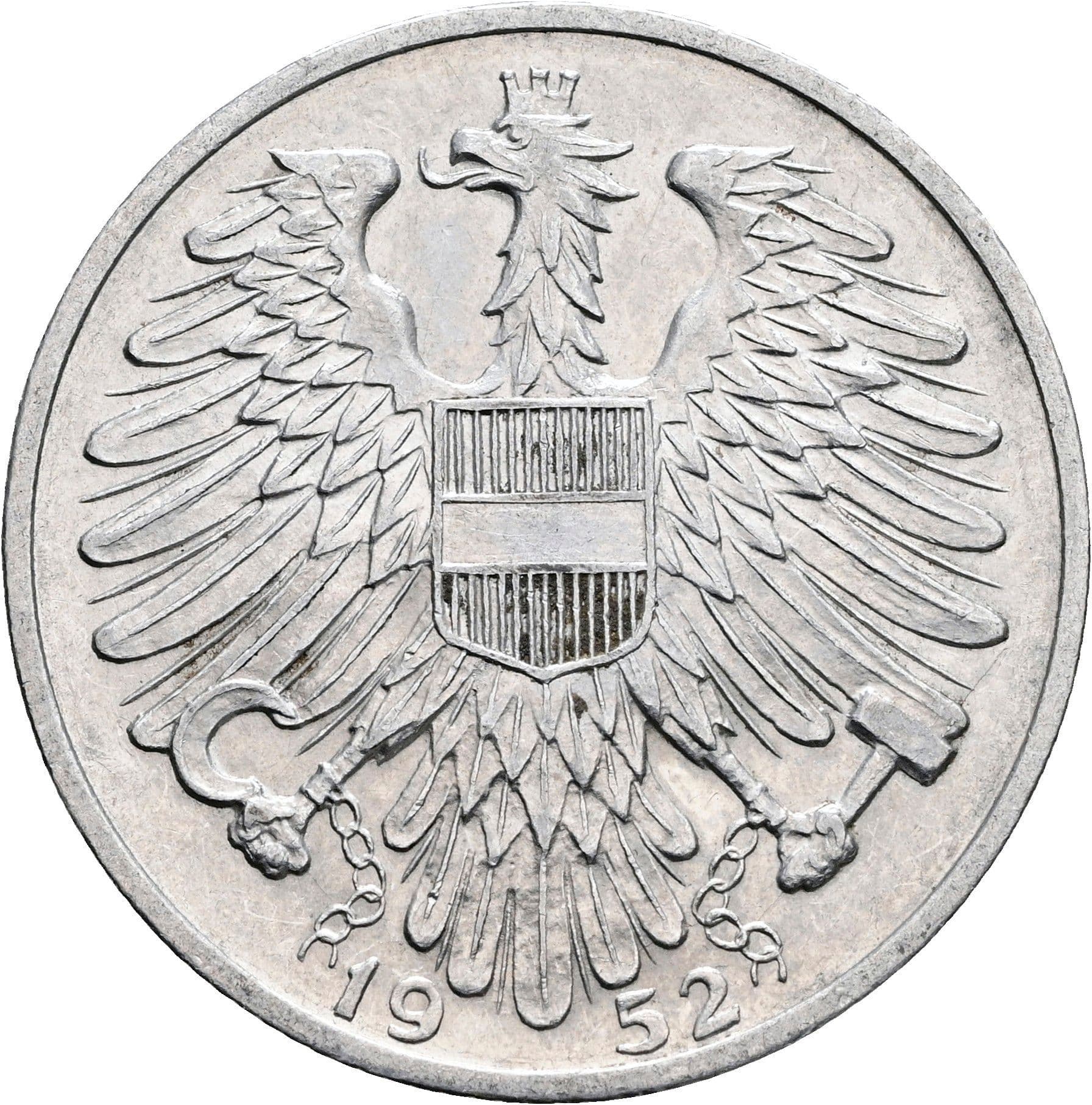5 Schilling 1952 – Rückseite