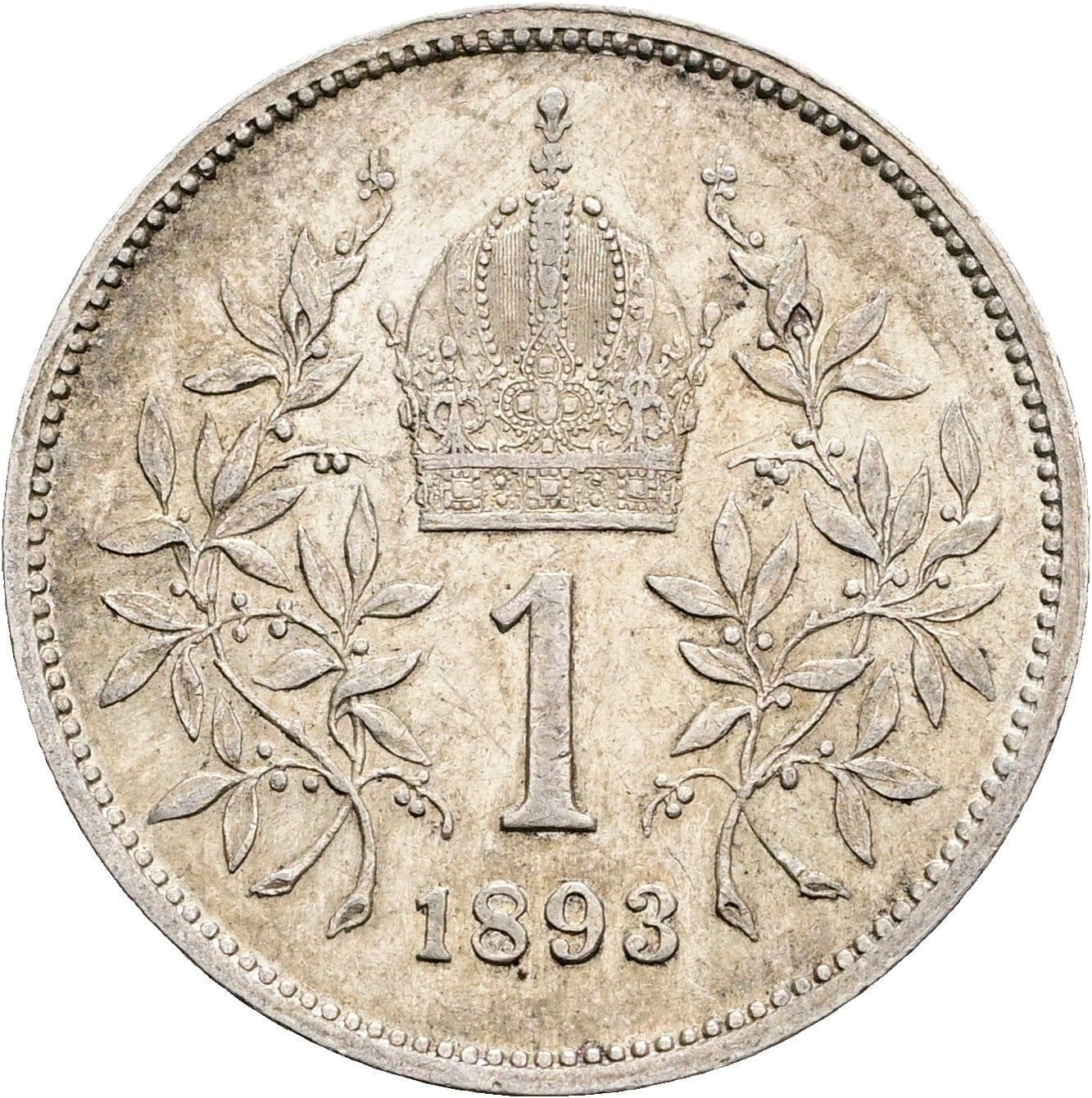 1 Krone Franz Joseph I. 1848-1916 1893 – Rückseite