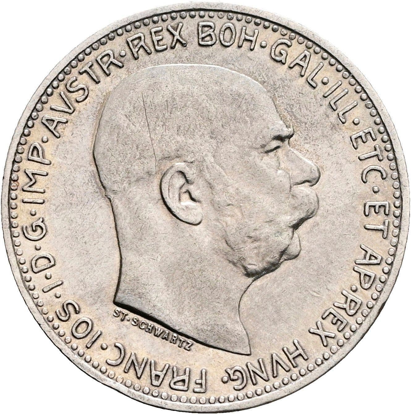 1 Krone Franz Joseph I. 1848-1916 1912 – Vorderseite