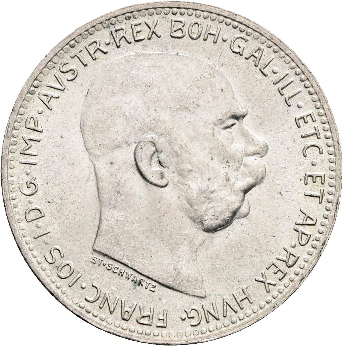 1 Krone Franz Joseph I. 1848-1916 1916 – Vorderseite