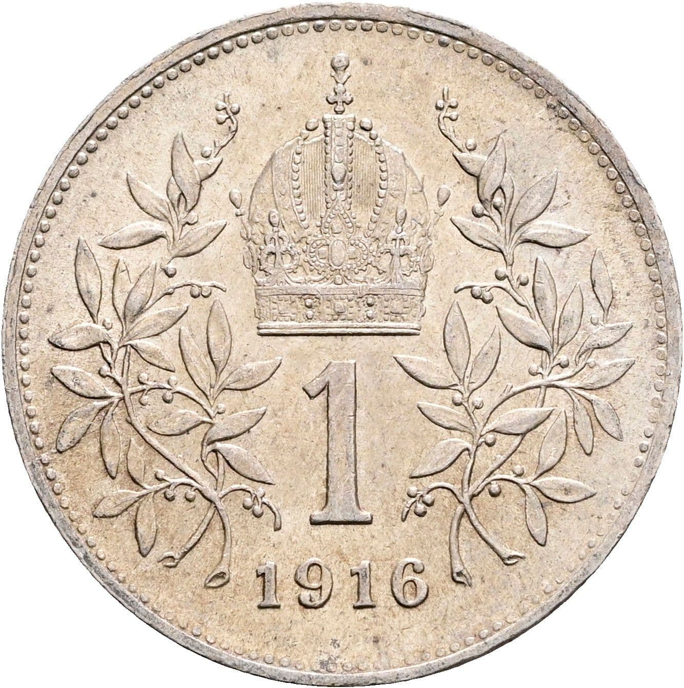 1 Krone Franz Joseph I. 1848-1916 1916 – Rückseite