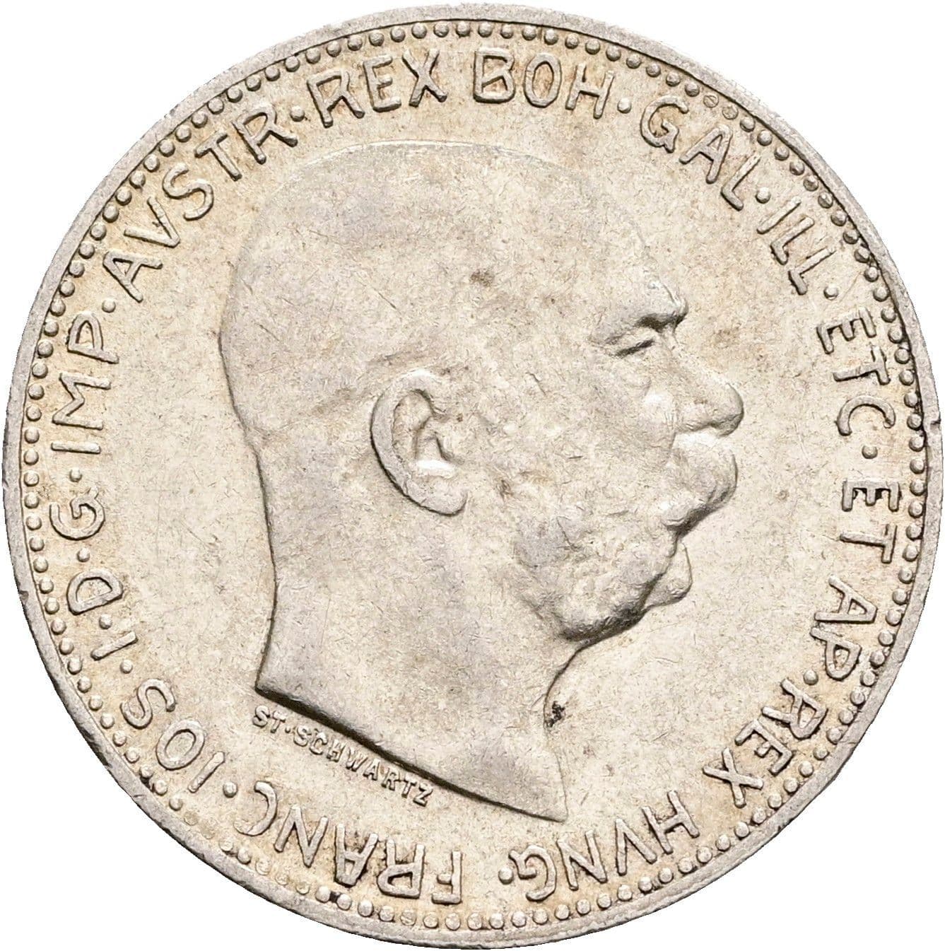 1 Krone Franz Joseph I. 1848-1916 1912 – Vorderseite