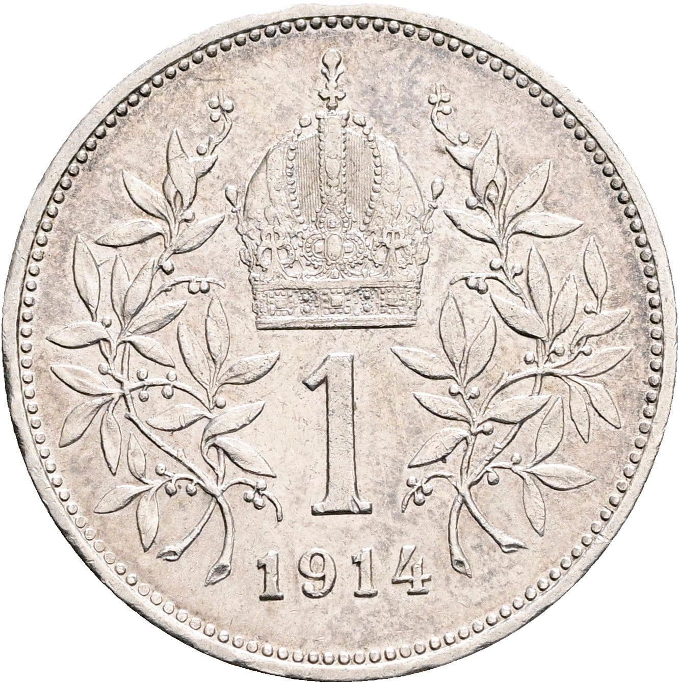 1 Krone Franz Joseph I. 1848-1916 1914 – Rückseite