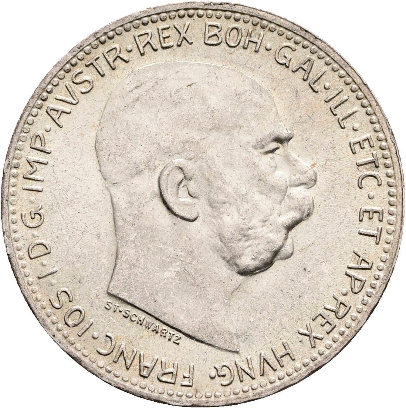 1 Krone Franz Joseph I. 1848-1916 1916 – Vorderseite