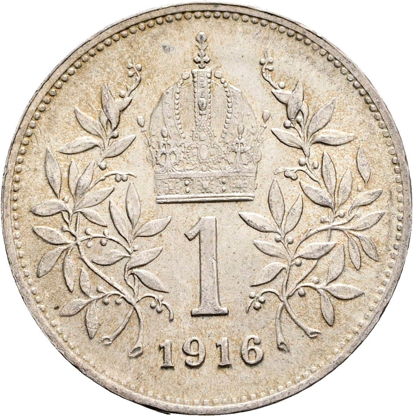 1 Krone Franz Joseph I. 1848-1916 1916 – Rückseite