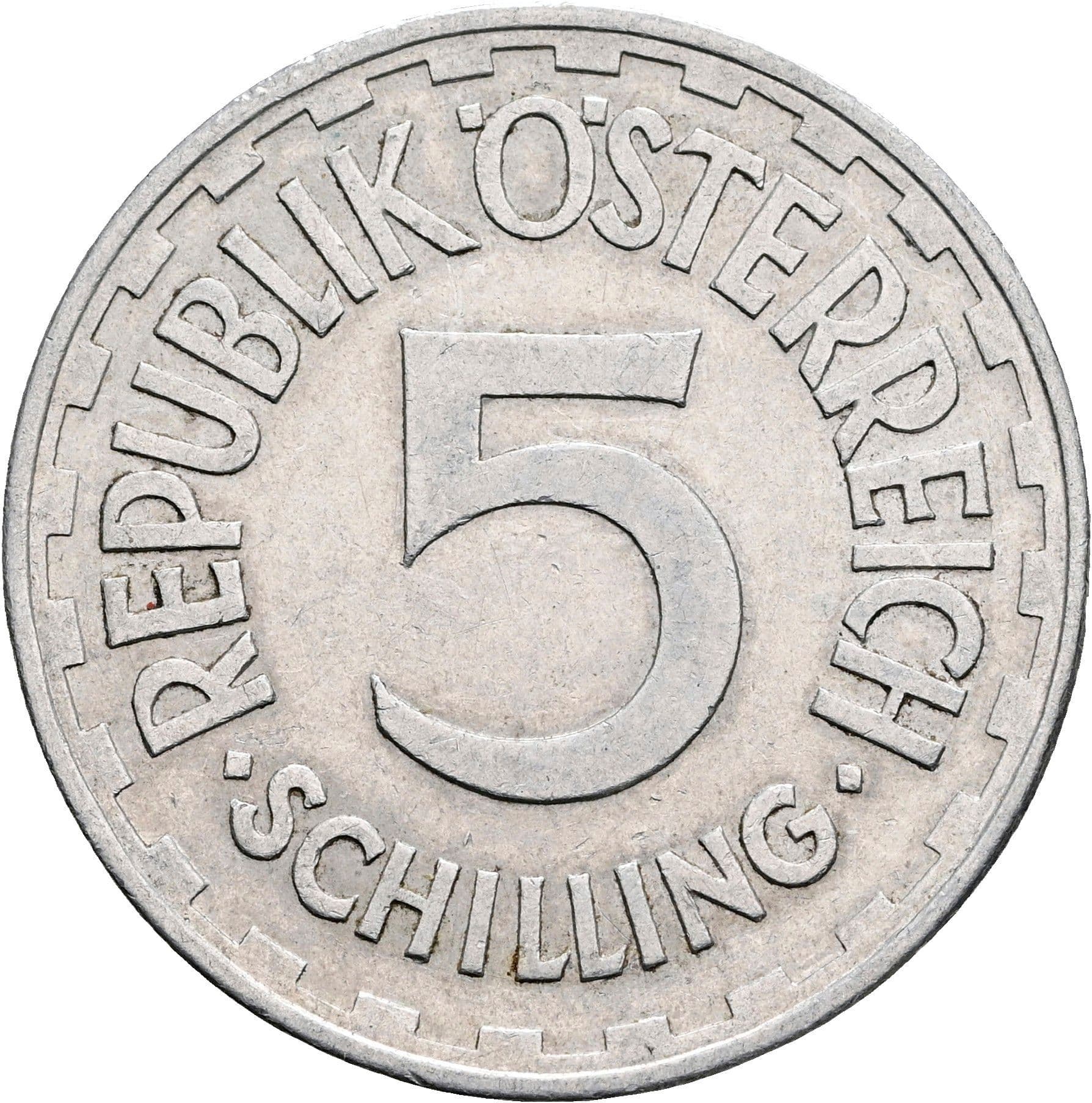 5 Schilling 1952 – Vorderseite
