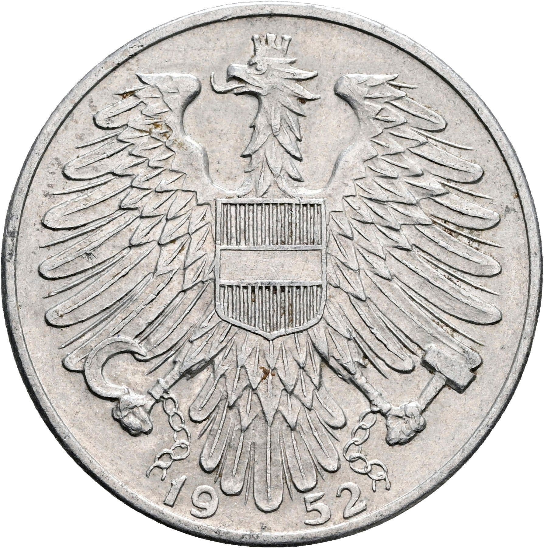 5 Schilling 1952 – Rückseite