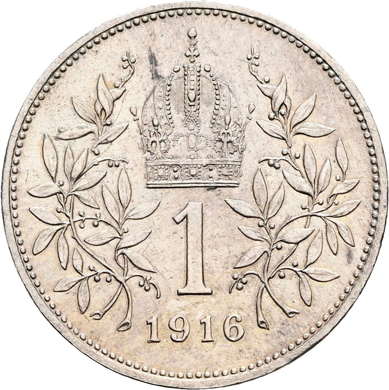 1 Krone Franz Joseph I. 1848-1916 1916 – Rückseite