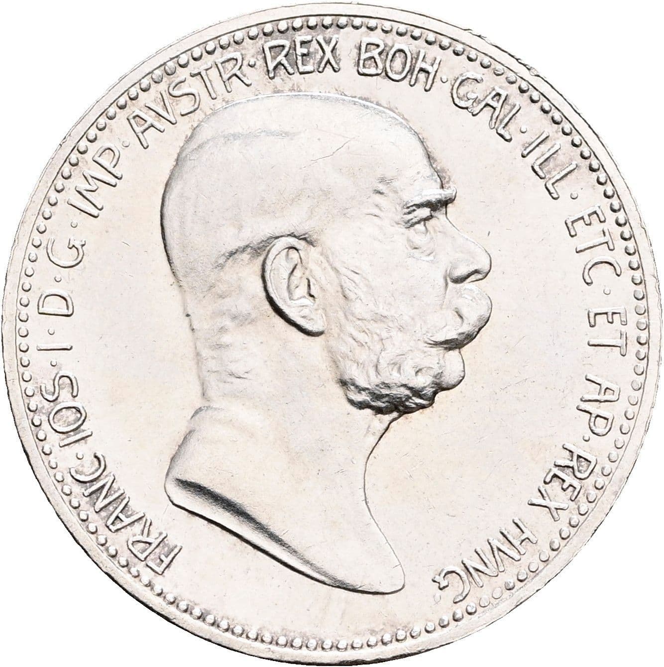 1 Krone Franz Joseph I. 1848-1916 1908 – Vorderseite