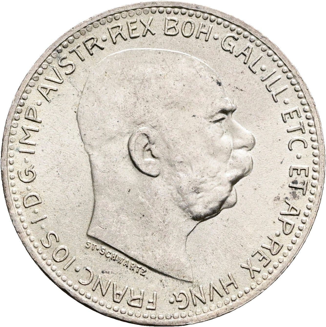 1 Krone Franz Joseph I. 1848-1916 1916 – Vorderseite