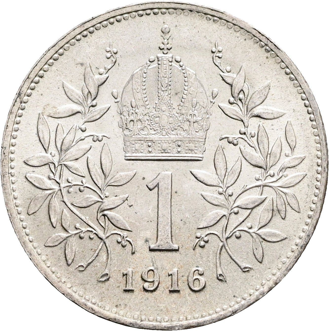 1 Krone Franz Joseph I. 1848-1916 1916 – Rückseite