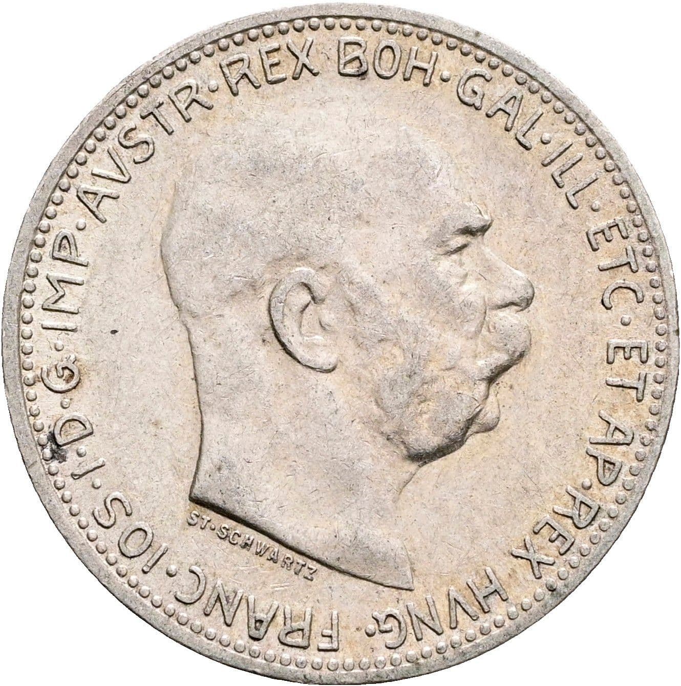 1 Krone Franz Joseph I. 1848-1916 1915 – Vorderseite