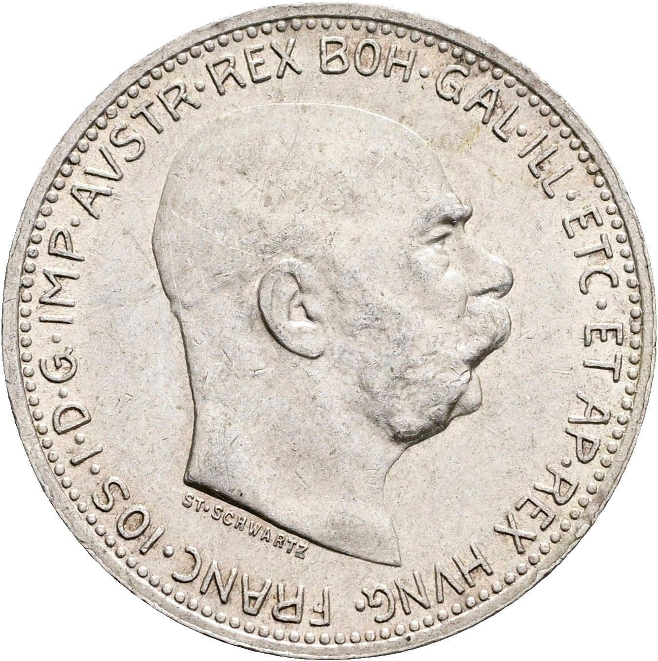 1 Krone Franz Joseph I. 1848-1916 1915 – Vorderseite