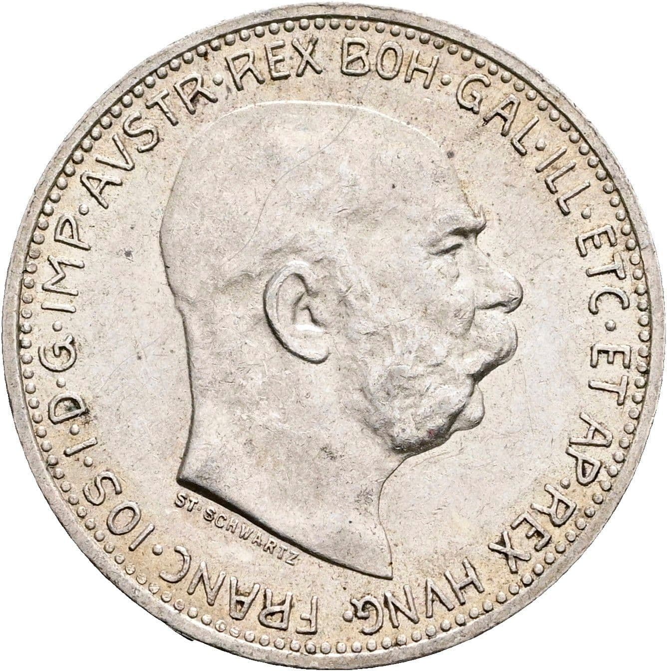 1 Krone Franz Joseph I. 1848-1916 1913 – Vorderseite