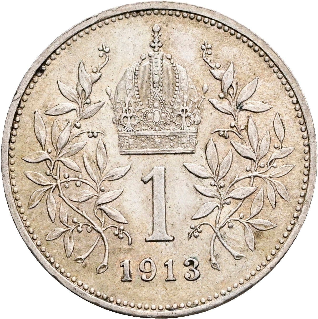 1 Krone Franz Joseph I. 1848-1916 1913 – Rückseite