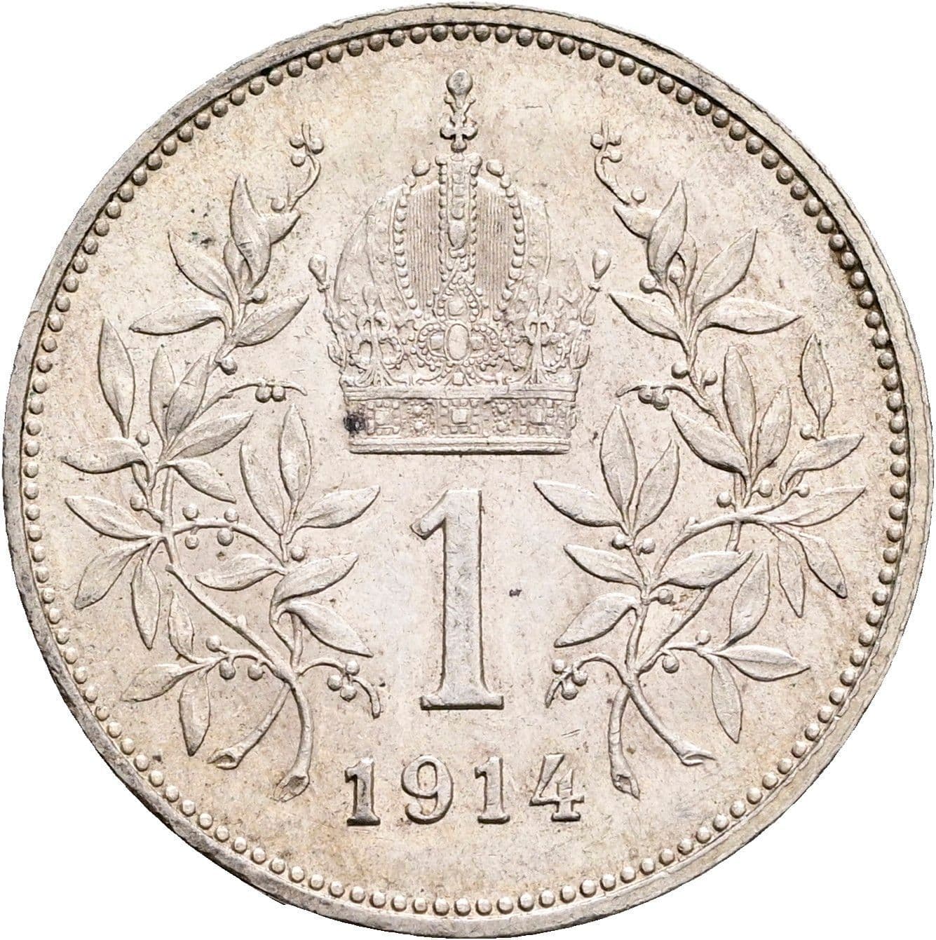 1 Krone Franz Joseph I. 1848-1916 1914 – Rückseite