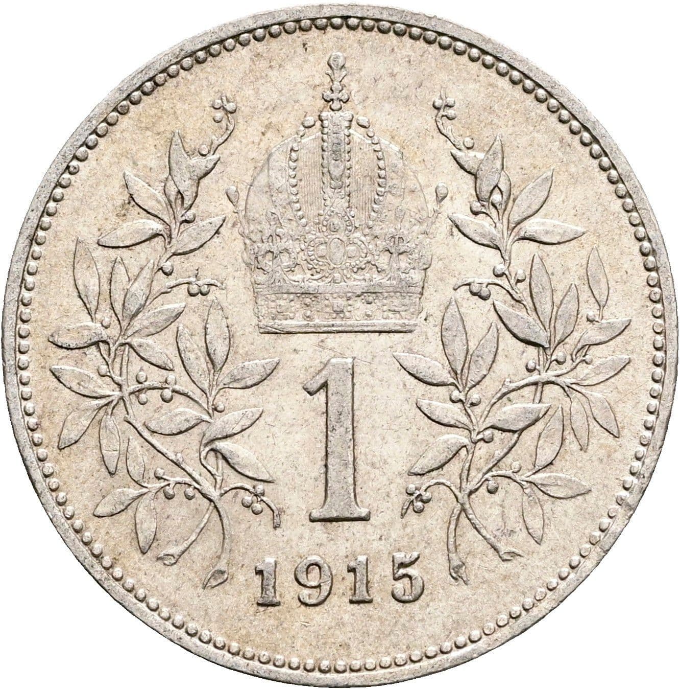 1 Krone Franz Joseph I. 1848-1916 1915 – Rückseite
