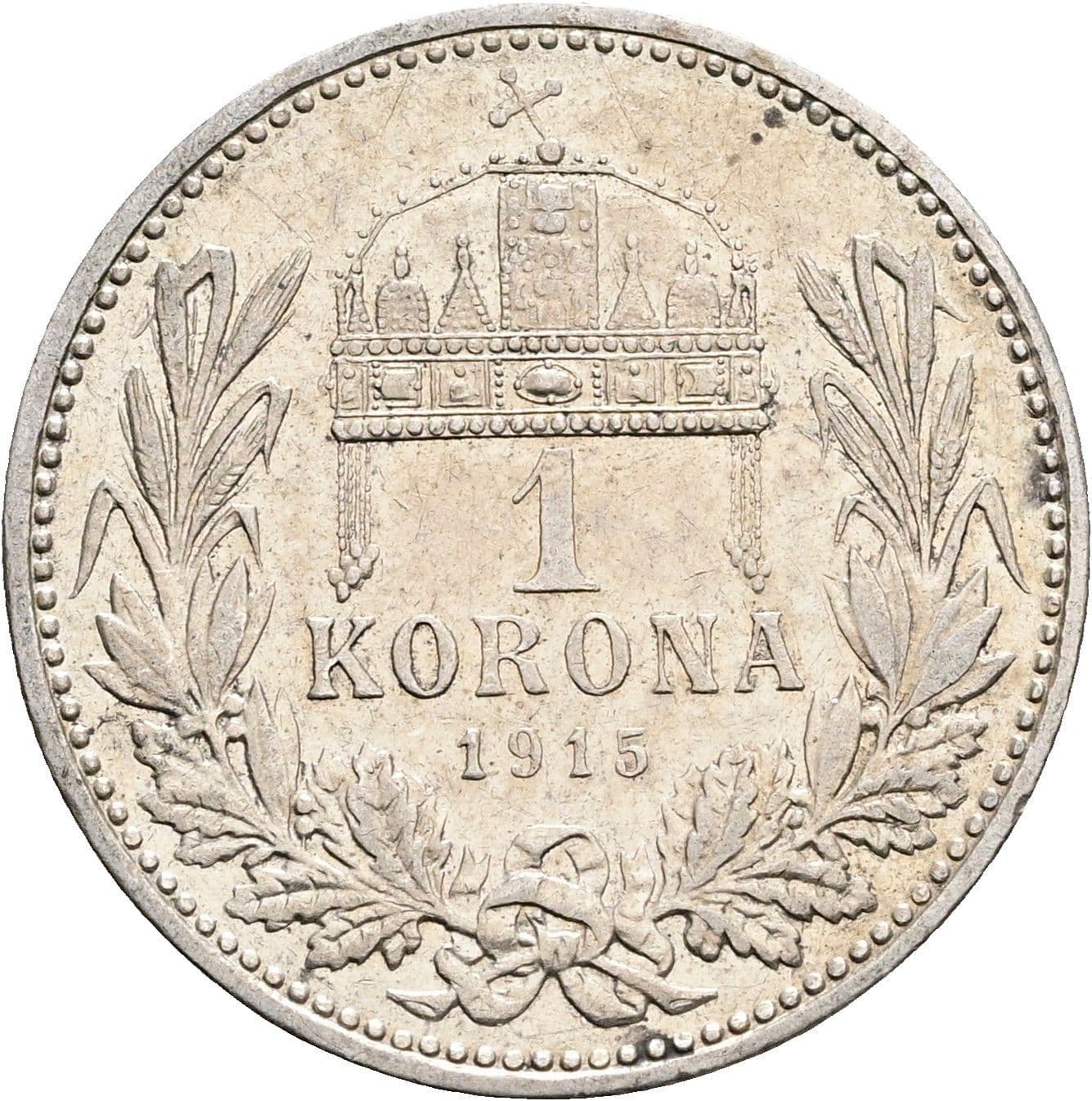 1 Korona Franz Joseph I. 1848-1916 1915 KB – Rückseite