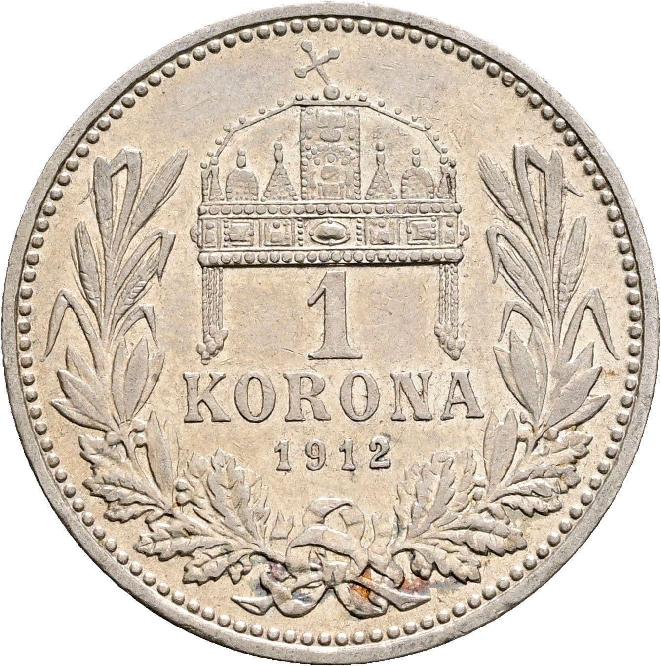 1 Korona Franz Joseph I. 1848-1916 1912 KB – Rückseite