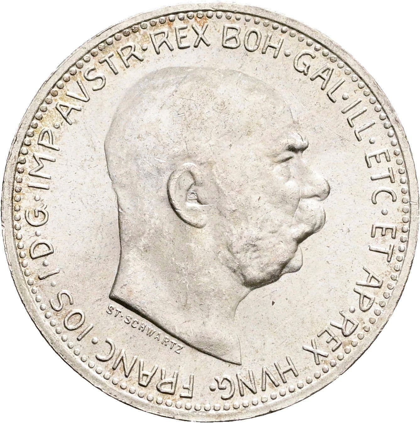 1 Krone Franz Joseph I. 1848-1916 1914 – Vorderseite