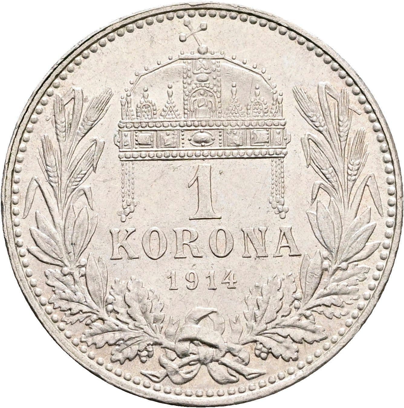 1 Korona Franz Joseph I. 1848-1916 1914 KB – Rückseite