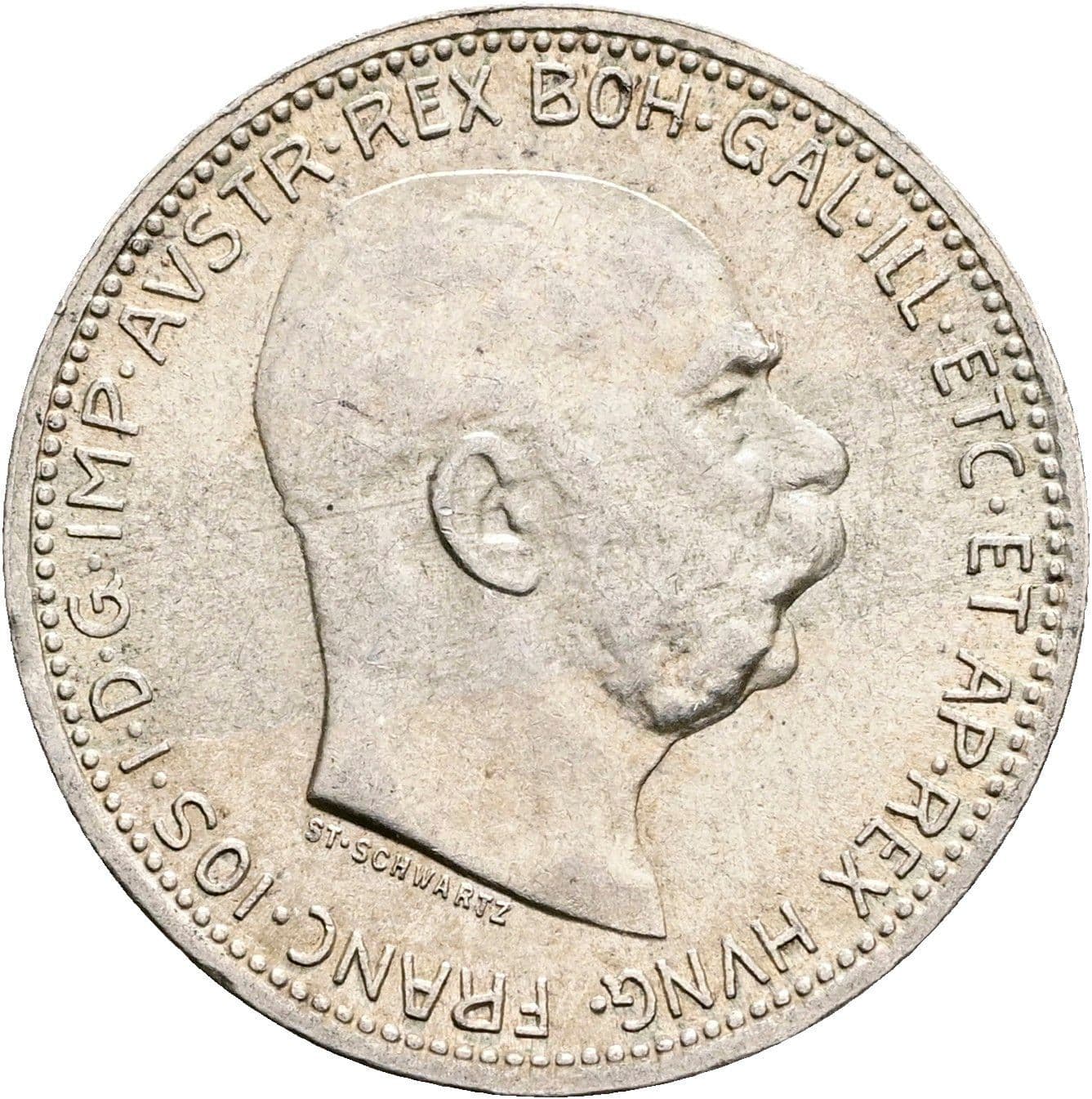1 Krone Franz Joseph I. 1848-1916 1916 – Vorderseite