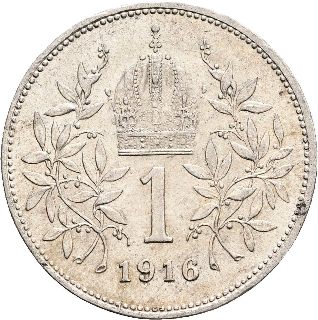 1 Krone Franz Joseph I. 1848-1916 1916 – Rückseite