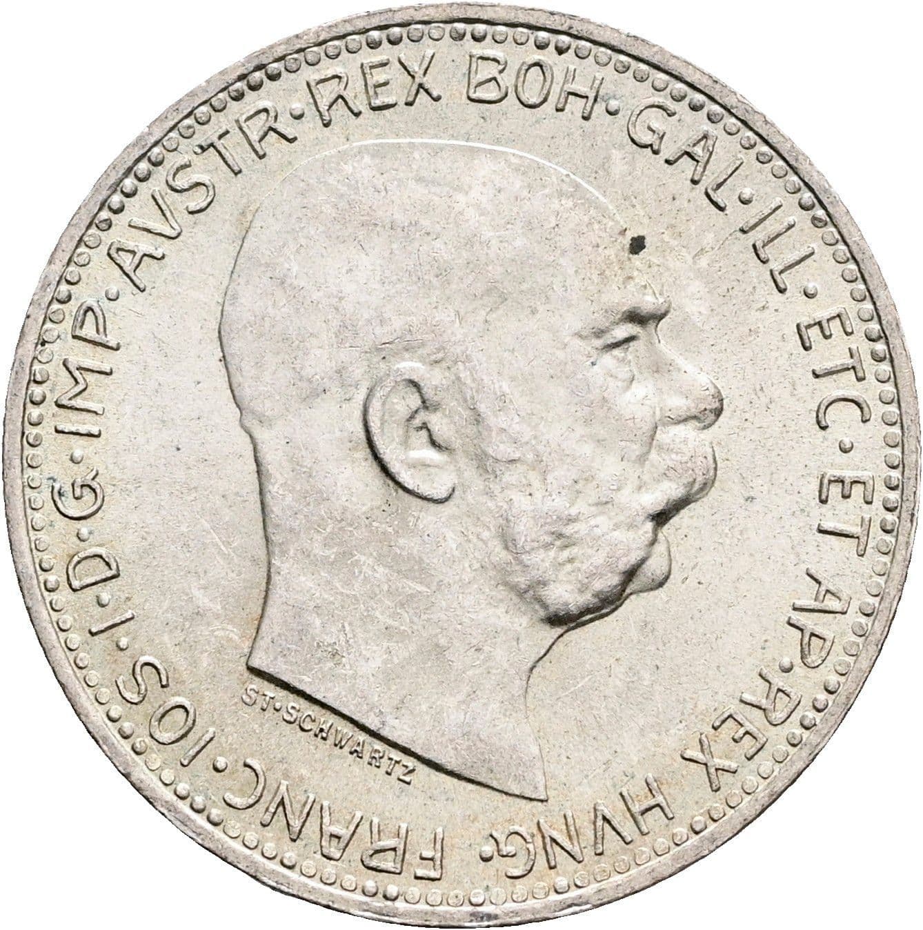 1 Krone Franz Joseph I. 1848-1916 1916 – Vorderseite