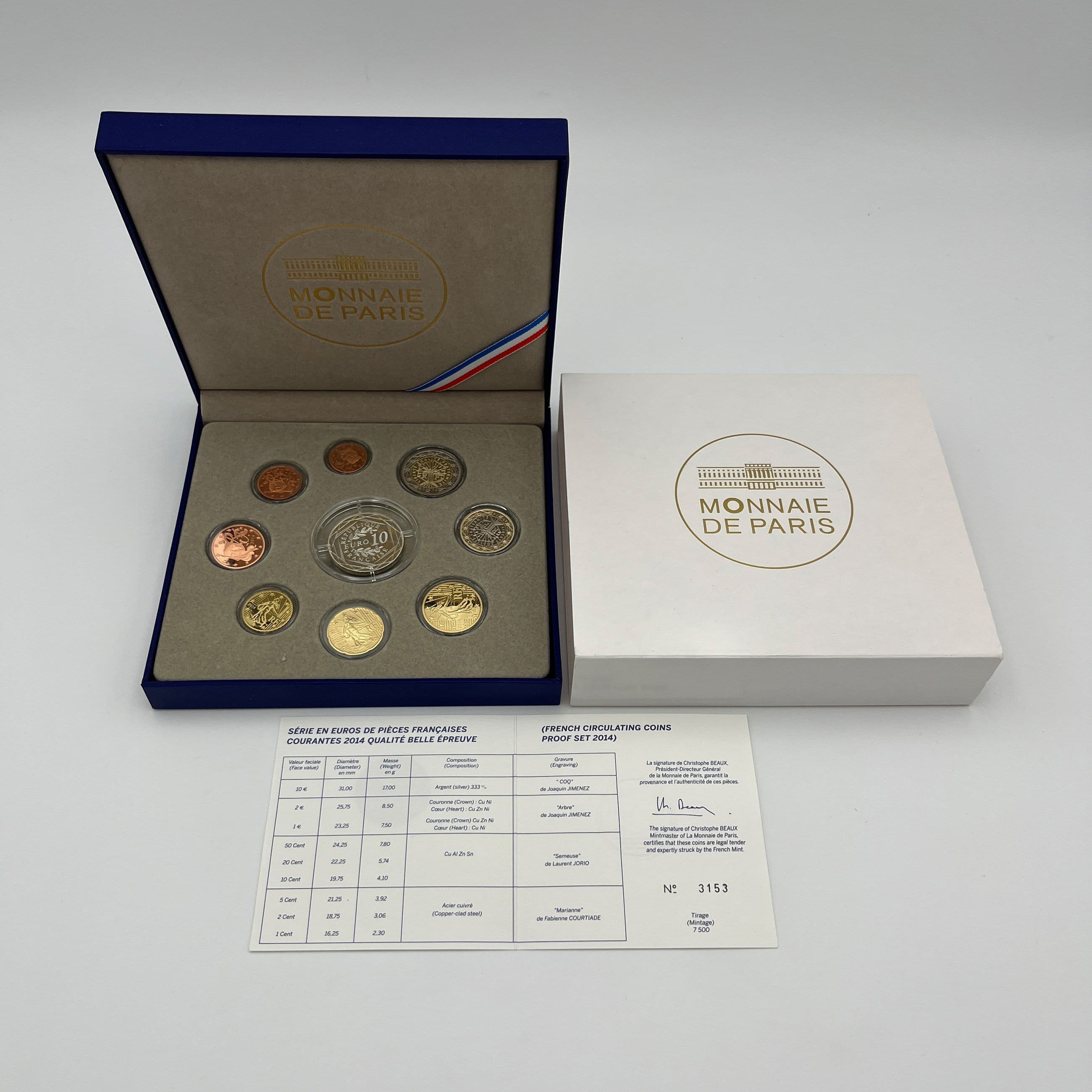 Euro Proof KMS mit 10-Euro Silbermünze "Gallischer Hahn"