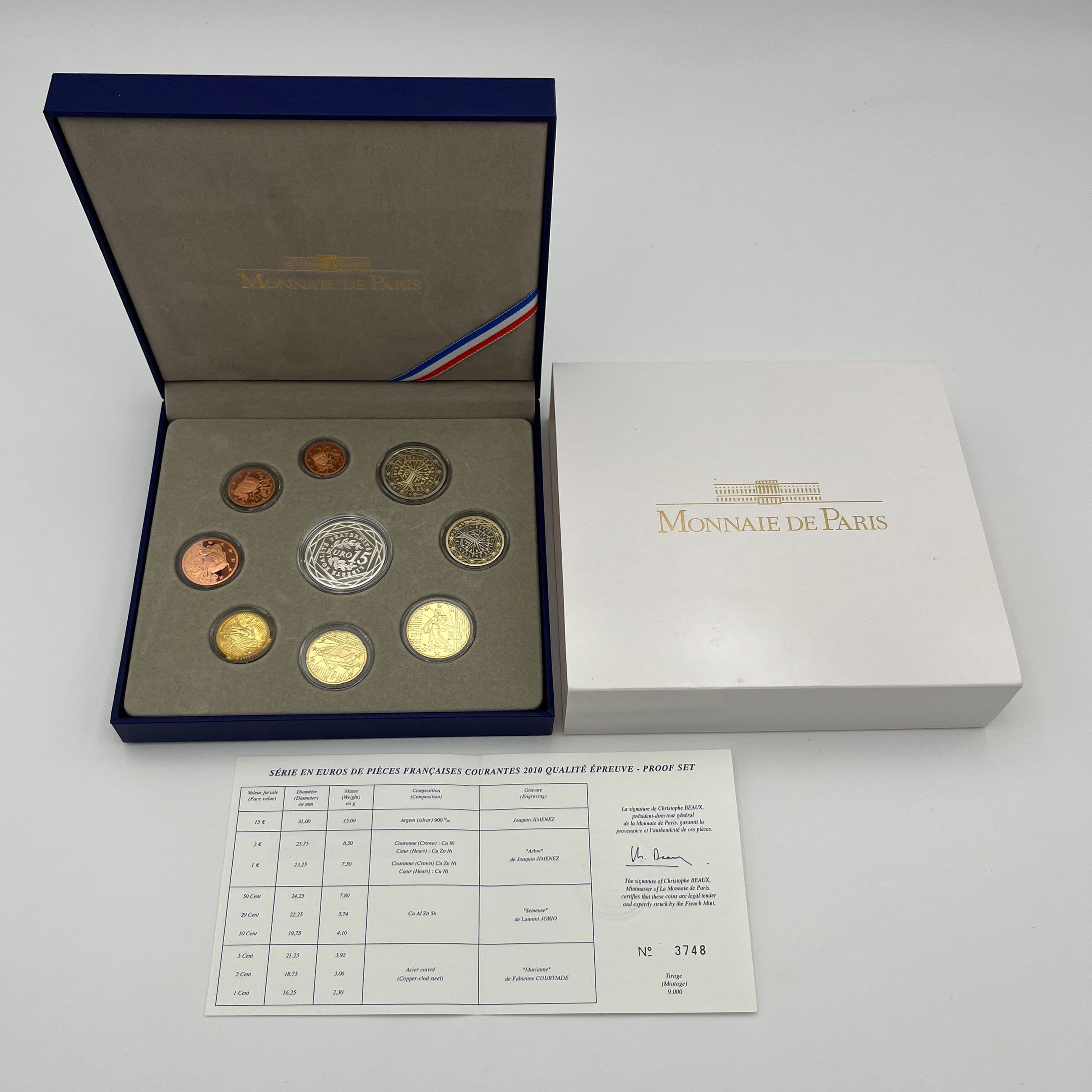 Euro Proof KMS mit 15-Euro Silbermünze "Marianne"