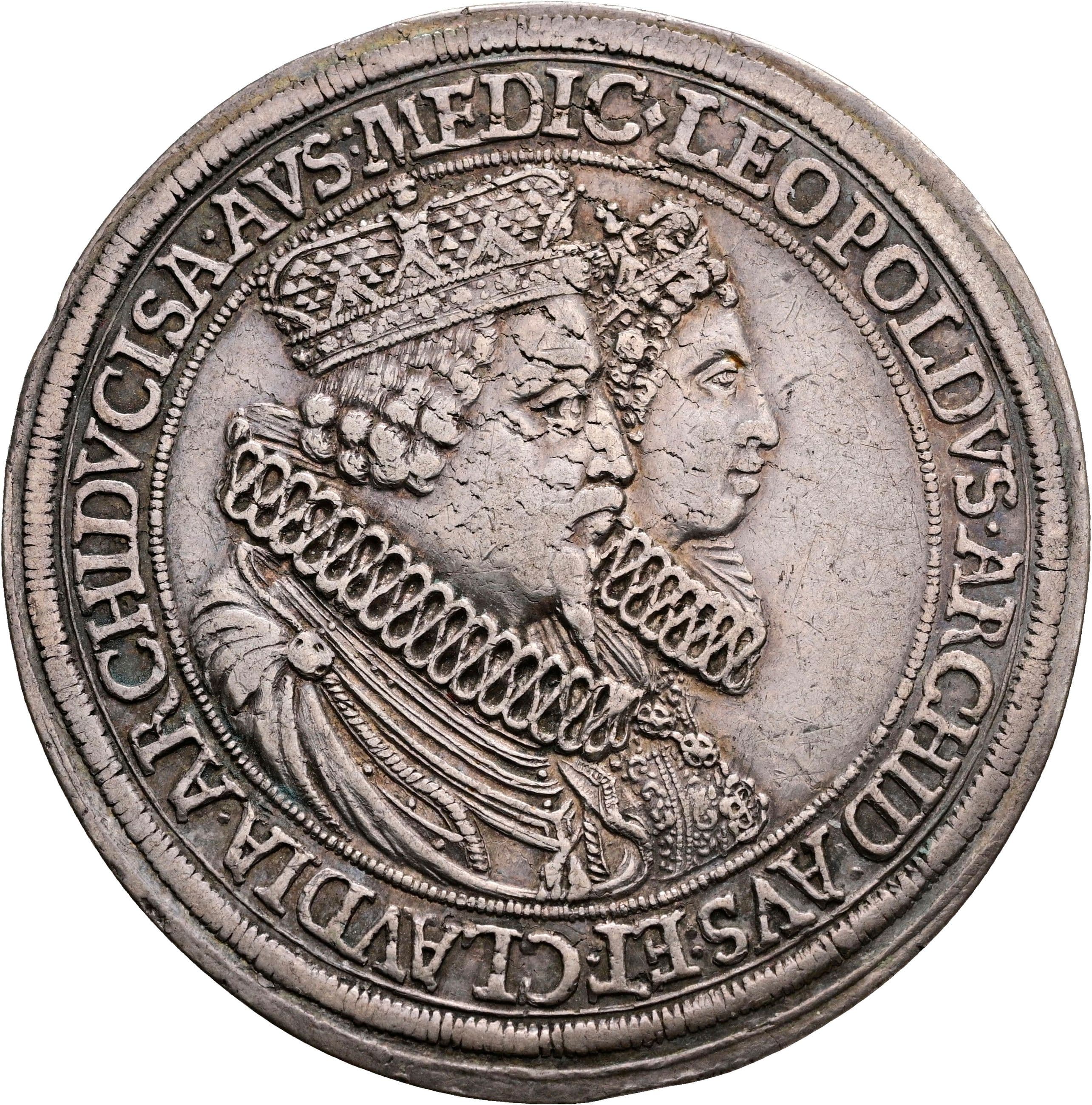 Doppeltaler Medici Erzherzog Leopold V. 1619-1632 ohne Jahr – Vorderseite