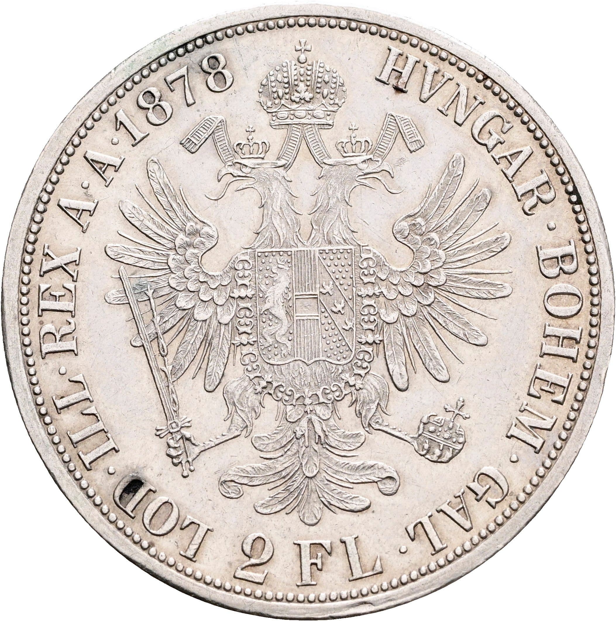Doppelgulden Franz Joseph I. 1848-1916 1878 – Rückseite