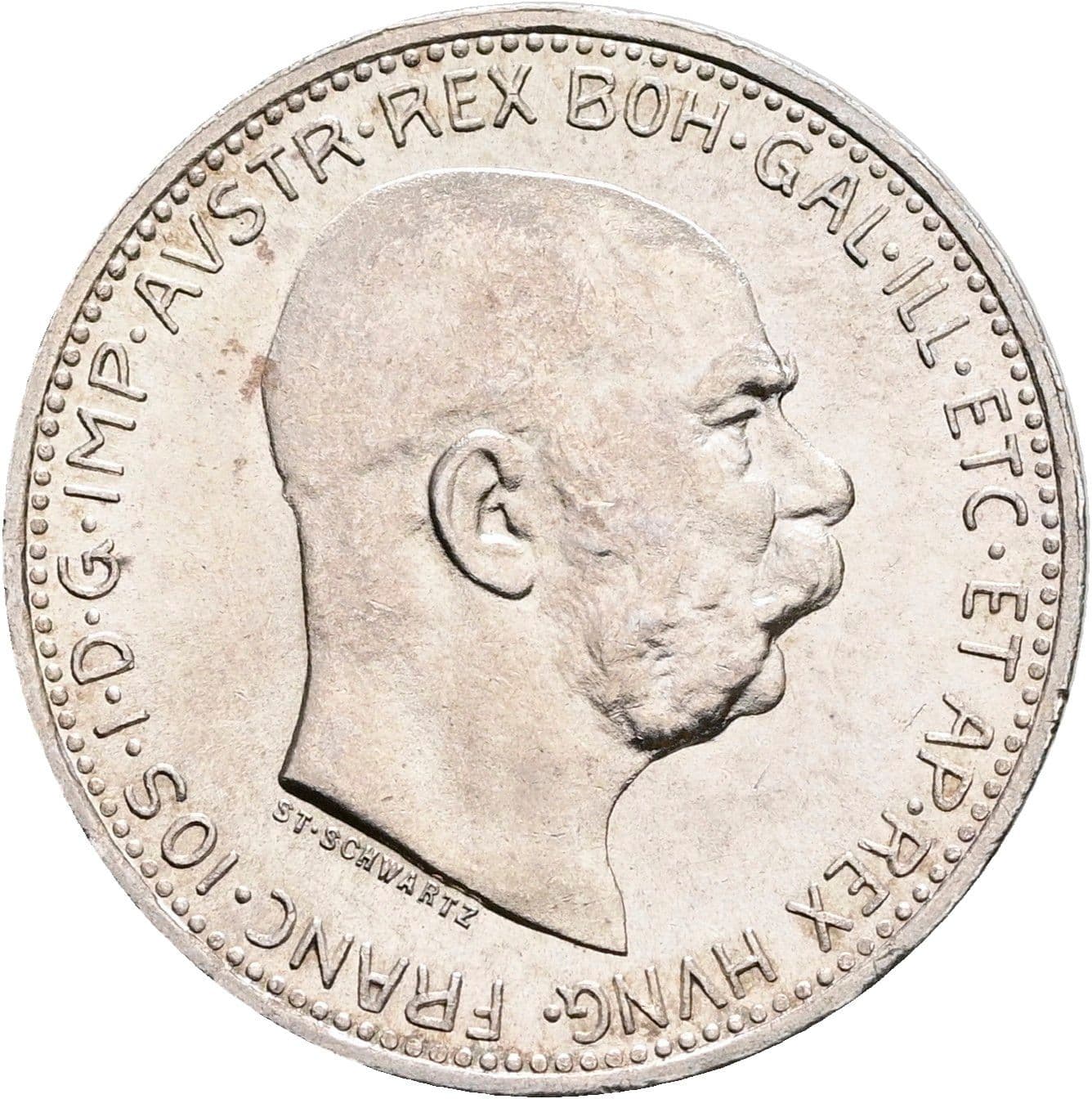 1 Krone Franz Joseph I. 1848-1916 1912 – Vorderseite