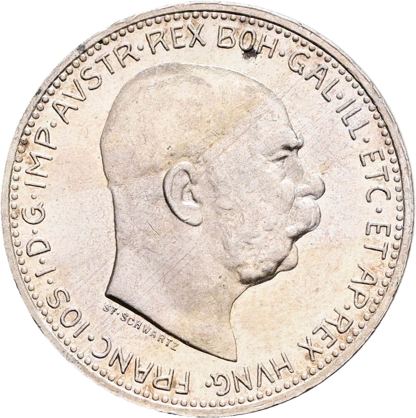 1 Krone Franz Joseph I. 1848-1916 1914 – Vorderseite