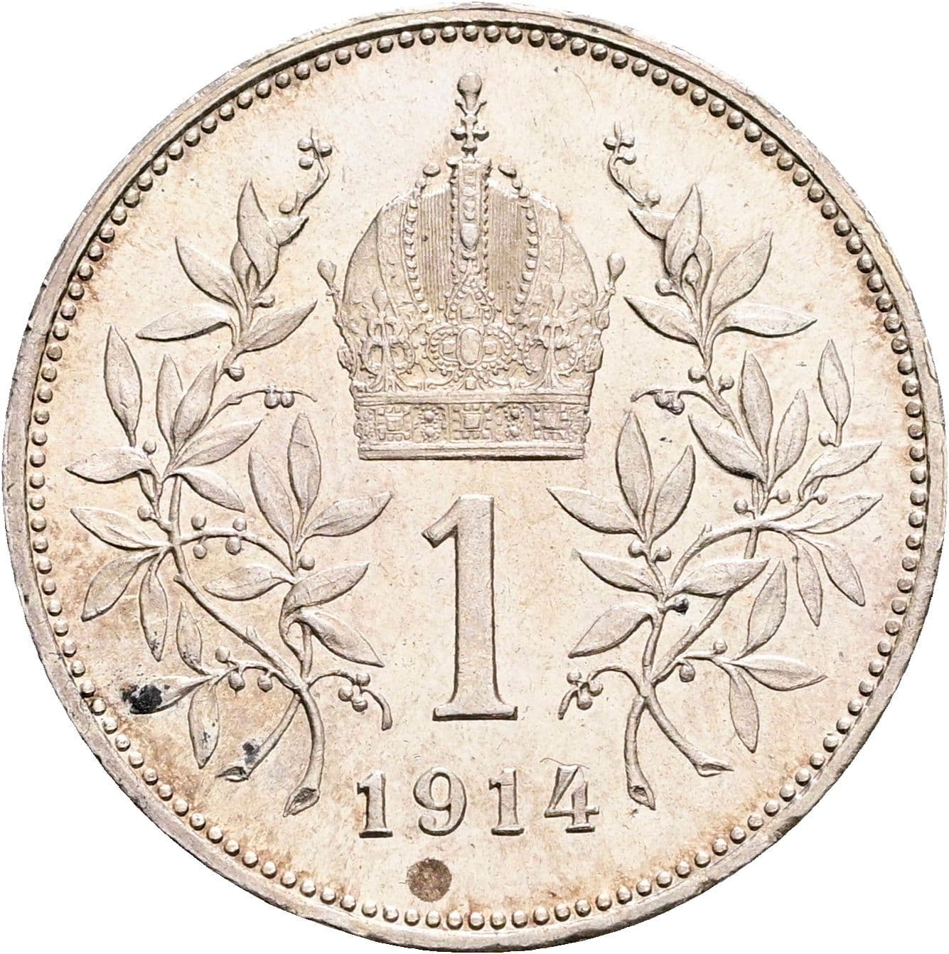 1 Krone Franz Joseph I. 1848-1916 1914 – Rückseite