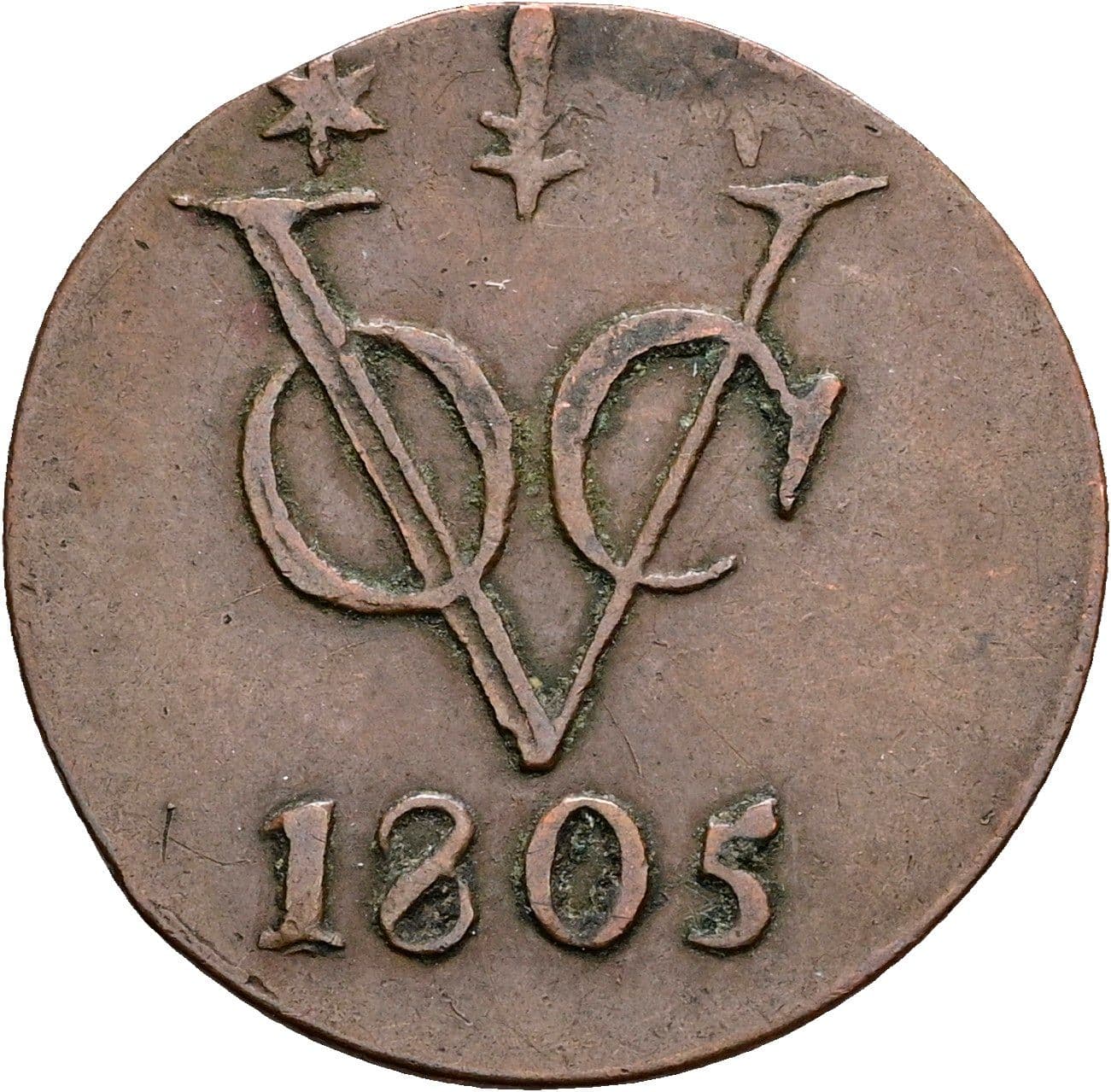 Duit Vereinigte Ostindische Kompanie (VOC) 1805 – Vorderseite