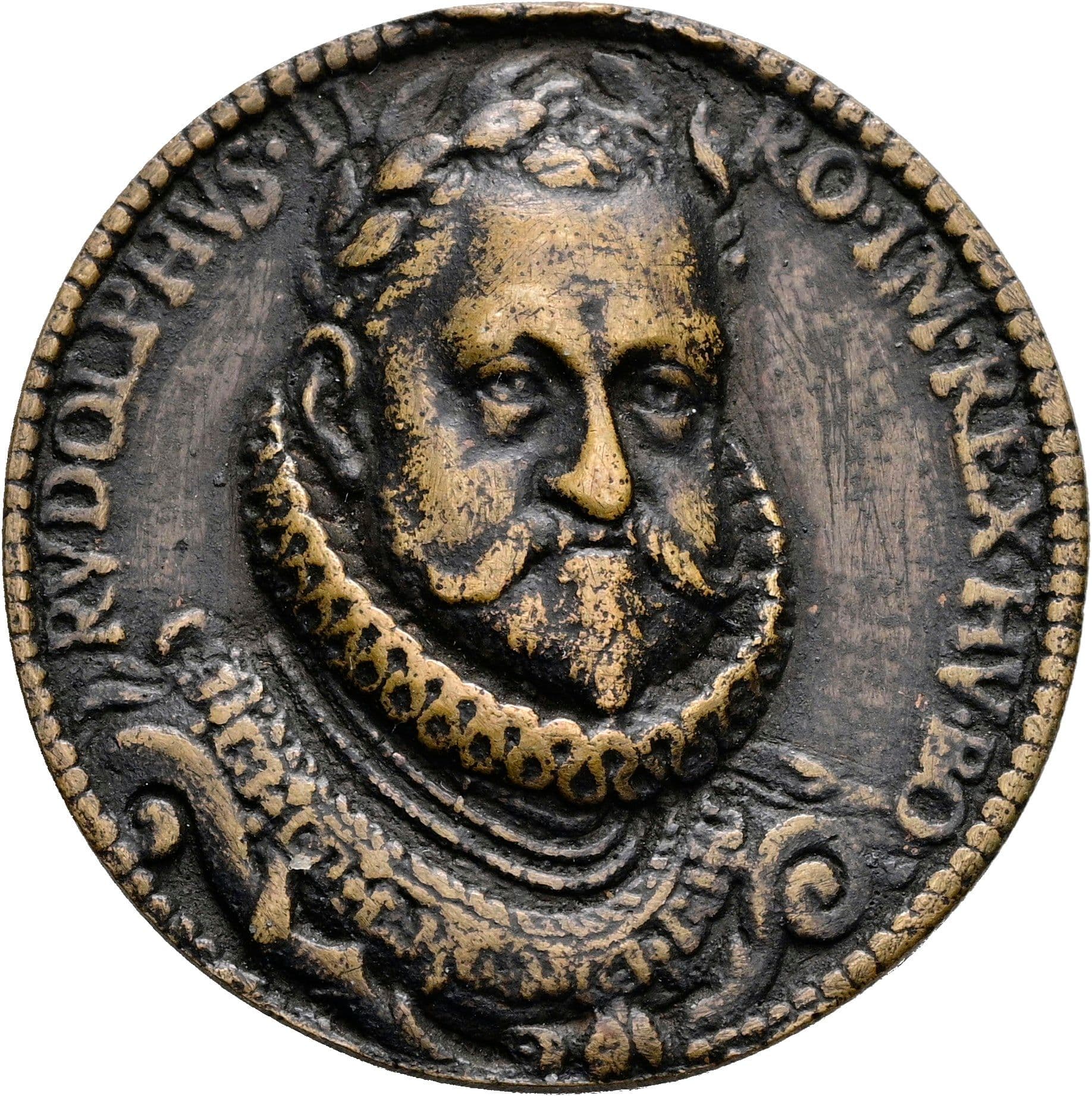 Bronzegussmedaille Rudolph II. 1576-1612 ohne Jahr (um 1605) – Vorderseite