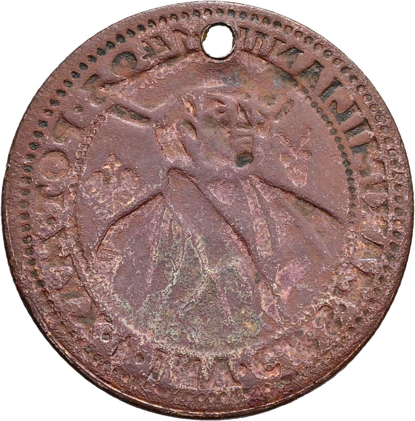 einseitige Bronzemedaille (Original!) Maximilian I. 1490-1519 1493 – Rückseite
