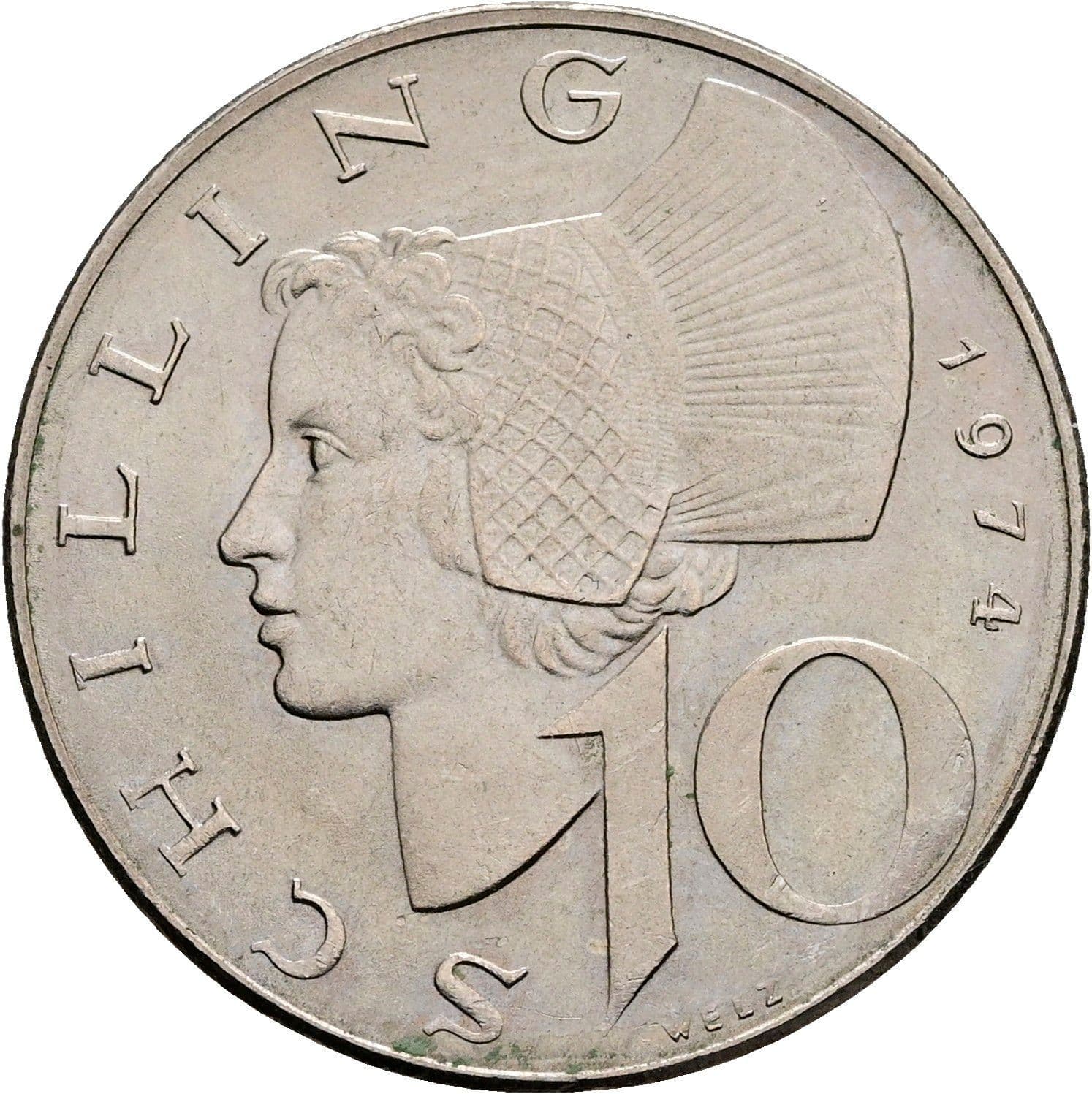 10 Schilling 1974 – Vorderseite
