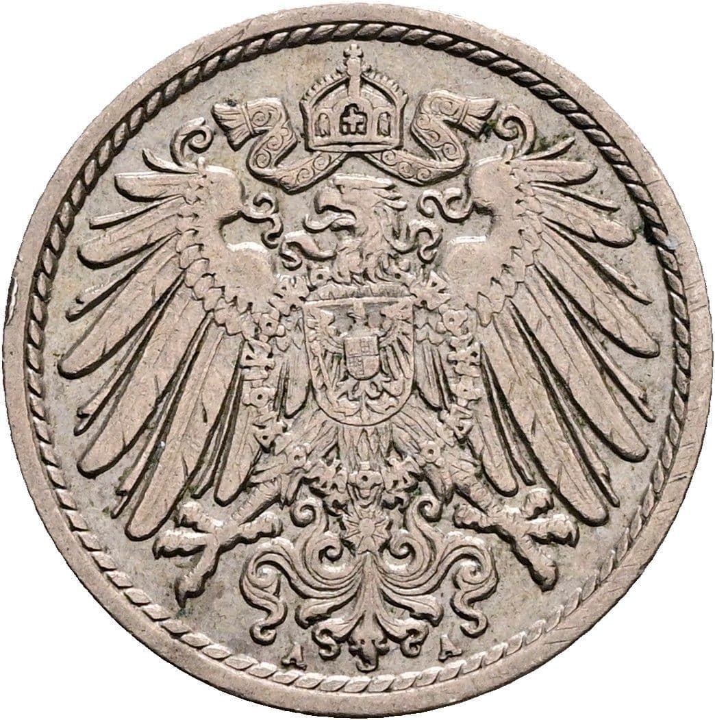 5 Pfennig 1913 A – Rückseite